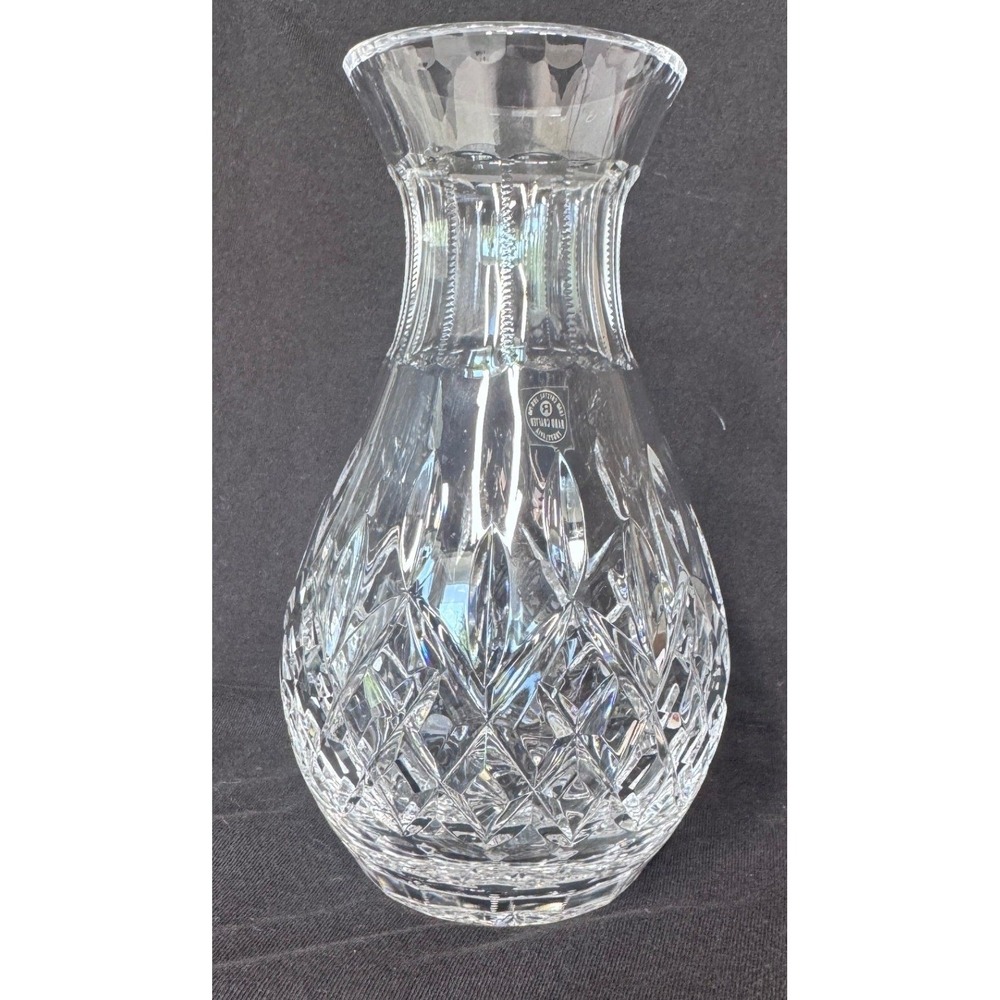 Lead Crystal Vase‎ Hand Crafted Diamond Cut Glass 24% PbO Celery Vase